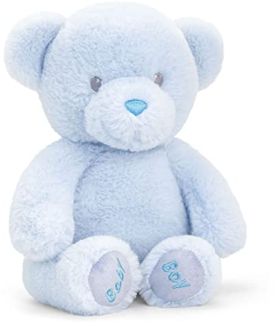 tachi Baby Plüschtier Bär groß 25 cm, Kuscheltier Teddy blau, Sitzendes Stofftier Bärchen