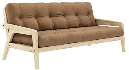 Karup Design, Grab, Schlafsofa, Gestell: Klarlackiert, Matratze: Mocca