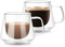 Verres à double paroi pour latte macchiato, lot de 2 verres à cappuccino de 200 ml, verres à café expresso à double paroi, verres thermiques, verre à thé, tasses à café pour lait, bière (200ml/Type 2)