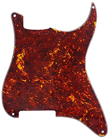 Guitar Anatomy Stratocaster Blank Pickguard - Custom Screw and Pickup Layout DIY USA MEX - Red Tortoise