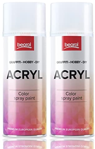 2 Dosen Klarlack Spray transparent glänzend 400ml Klarlack Spray Sprühlack
