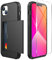 ZUSLAB Coque Portefeuille Compatible avec Apple iPhone 13 6.1''/ iPhone 14, Étui pour Téléphone avec Porte-Cartes Case,avec Protecteurs D'écran en Verre Trempé [x1 Pack] Noir