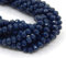 Perlin 120 cuentas de cristal checas de Bohemia de 4 mm, perlas checas de cristal con circonita tallada, 1 hebra (azul marino opaco)