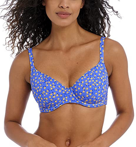 Freya Garden Disco Plunge Bikini Top Bluebell Blue 32D