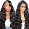Echthaar Perücke Human Hair Wig 13x6 Body Wave HD Transparent Lace Front Wig Human Hair For Black Women Glueless Schwarze Perücke Damen Pre Plucked Mit Babyhaar Lace Frontal 24 Zoll