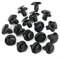 Lot de 100 clips de garniture de carrosserie de voiture, rivets en plastique universels en nylon noir pour voiture pour Toyota Accessoires de voiture
