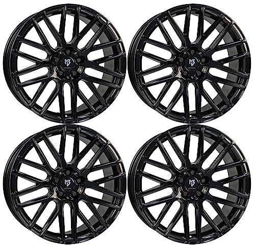 4x MB Design Felgen KV4 7.5Jx18 ET45 5x120 Glanzschwarz kompatibel mit BMW 1 2 3 X3 X4 Z4