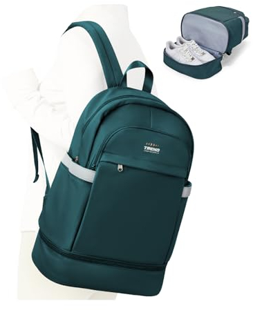 suradar Sacca Sportiva Zaino Palestra Donna con Scomparto Zaino Sportivo Donna Sacca Zaino Sacca Impermeabile Piscina Sacca Palestra Donna Zaino Palestra Con Portascarpe Sacca Inter -Blu Pavone