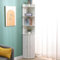 Rainbow Tree 180cm Tall Corner Cabinet with 3-Tier Shelves & 2 Doors, Bathroom Floor Cabinet, Display Cabinet Bookcase for Living Room Slim Corner Shelf Unit 180cm