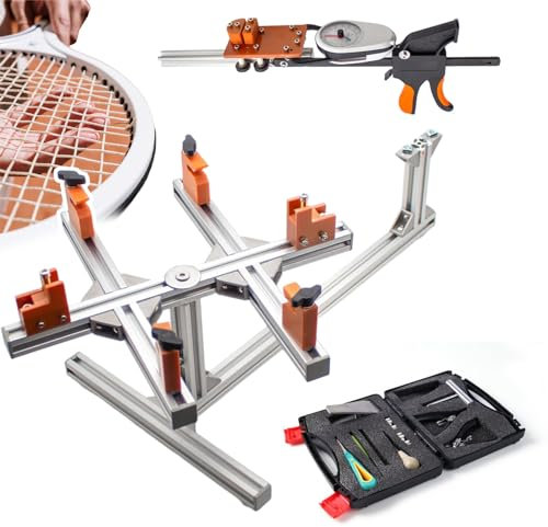 json2xml DIY Racket Stringing Tool, 6-Punkt Fixed String Machine mit Racquet Stringing Auxiliary, Haushalt Wire Stretcher für Racket Stringing, für Amateur-Besaitung Business-Enthusiasten