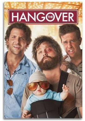 greb Filmposter The Hangover, Raumdekoration, ästhetisches Poster, künstlerisches Poster für Schlafzimmer, Wohnzimmer, Wände, 30 x 45 cm, ungerahmter Stil
