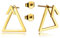 Dreamtimes Dreieck Ohrringe - Tiny Square Stud, Circle Spike, Huggie Hoop - Zierliche Kleine Einfache Geometrische Schmuck - Weihnachtsgeschenke für Frauen (Dreieck-G)