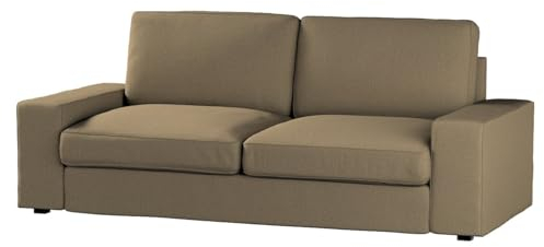 dekoria Ersatz für Bezug für Kivik 3-er Bettsofa Husse passend für Modell Kivik, grau-braun