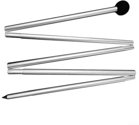 Postes de lona para tienda de campaña, toldo plegable de 1,6/2 m, toldo de playa, poste de lona para camping, fiesta, pesca, playa, senderismo (cabeza puntiaguda de 2 m)