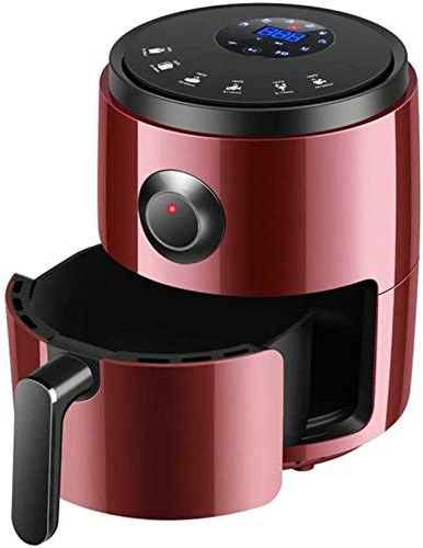 Parrilla De Barbacoa Freidora De Aire, Sartén Eléctrica Multifunción Sin Aceite Máquina De Papas Fritas Para El Hogar Freidora Inteligente LCD Alitas De Pollo Callos Rojo Cómodo aniversario