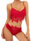 Satohom Sexy Dessous Set 2-Teil Damen Florale Spitze Rückenfrei Unterwäsche Push Up BH und String Tanga Nachtwäsche, Frauen Verstellbaren Trägern Reizwäsche Lingerie Grosse Grössen Babydoll