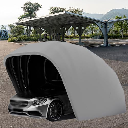 RNQZ Large Stainless Steel Car Tent, Fully Automatic Large Huge Portable Garage, Retractable Folding Automatic Car Tent, for Car,5.9 * 2.7 * 2.45M/19 * 8.8 * 8ft