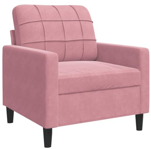 vidaXL Poltrona Rosa 60 cm Velluto, divano singolo, seduta, poltrona singola, divano, poltrona in velluto, poltrona da soggiorno, poltrona da salotto