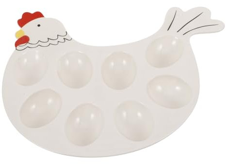 PHENOFICE Ostereiertablett Vorspeisenteller Teufelsei-servierplatte Eierablage Für Kühlschrank Osterei-Platte Eierhalter Arbeitsplatte Eier-serviertablett Eierteller Für Teufelseier Keramik