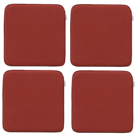 RACE LEAF Memory Foam Slow Rebound 4er Set 40,5x40,5 cm Sitzkissen Indoor Household Sitzkissen Wasserfeste Oberfläche und rutschfeste Unterseite Schwarz (ROT)