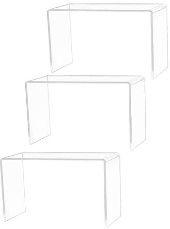 GARVALON 3stücke Teiliges Acryl-display-riser Transparent U-förmig Schuh Kosmetikständer Für Einzelhandel Stabiler Organizer Für Schmuck Sammlerstücke Und Kleine Ausstellungsobjekte