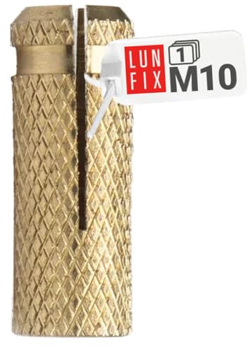 Ancrage mural M10 - 1 cheville en laiton - 10 mm - Douille d'expansion