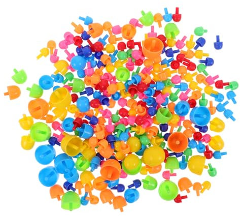 ERINGOGO 592 Stücke Pilznagelspielzeug Knopfkunst Steckbrett- Kindererziehungsspielzeug Peg Board Toy Pilz-Puzzle Peg - Geburtstagsgeschenk für guter Motor Plastik