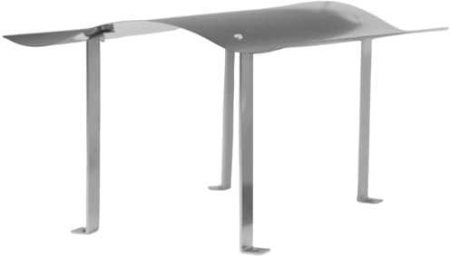 Schleifmeister24 - Schornsteinabdeckung 500mm x 600mm - ALLE GRÖßEN - Kaminhaube Kaminabdeckung AISI 430 - Robuste Edelstahl-Füße - Rostfreier Edelstahl - Kamindach Schornsteinhaube Regenschutz