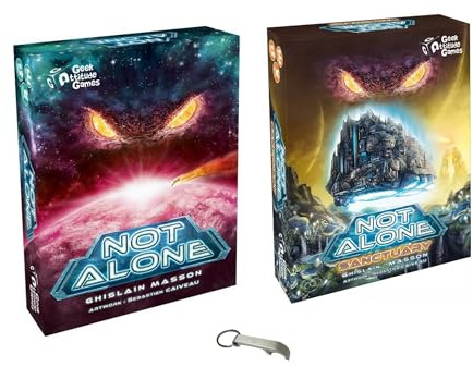 Set Not Alone Basisspiel + Erweiterung Sanctuary Französische Version + 1 Decap Blumie