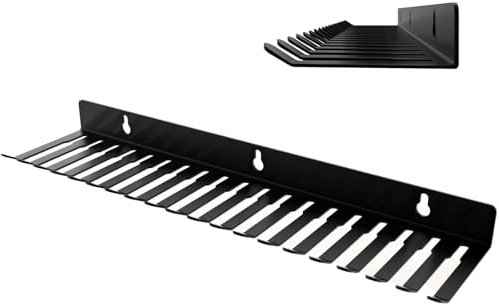 Cable Organizer - Steel Construction, Wall Mounted Design | Audio Cable Holder with 19 Slots for Effective Cable Management, Cable Storage for Studio Home Living Room Caravan