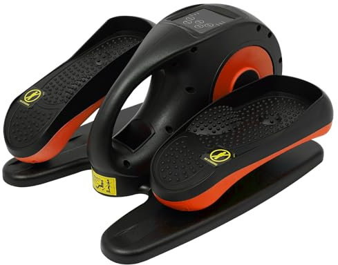 Mini-Ellipsentrainer für Zuhause, Elektrischer Untertisch Crosstrainer Ellipsen Beintrainer mit 5 stufiger Geschwindigkeit, LCD-Bildschirm für Senioren, Erwachsene