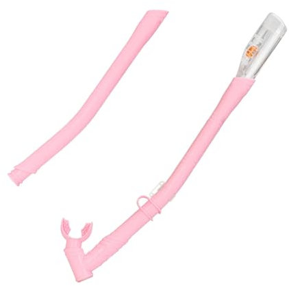 LOVIVER Snorkel per Immersioni a Secco, Snorkel per, Professionale, Leggero, Tubo di respirazione esteso, Lunghezza Regolabile per nuotatori Adulti, Rosa