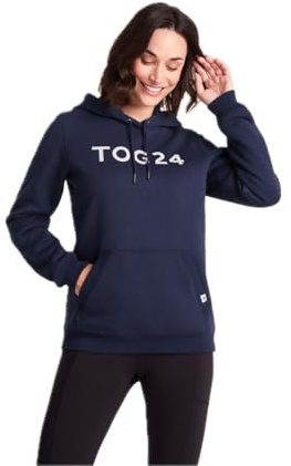TOG24 Magdalen Womens Graphic Hoody with Kangaroo Pocket Oxford Blue