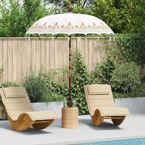 Sonnenschutz Für Garten Seitenmarkise,Balinesischer Sonnenschirm Creme (180 190) x 260 cm,Für Balkon Terrasse Garten,Einfache Einrichtung