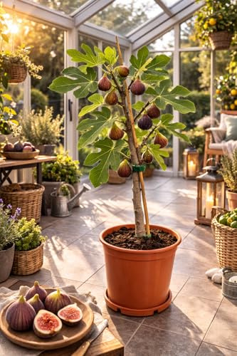 Feigenbaum Brown Turkey 70–100 cm – Winterharte Echte Feige (Ficus carica) – Mediterraner Obstbaum für Garten, Terrasse & Balkon