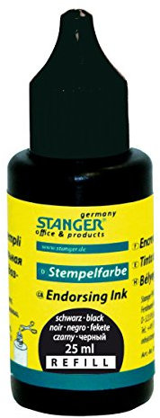 Stanger 01800902 Stempelfarbe, 25 ml, schwarz