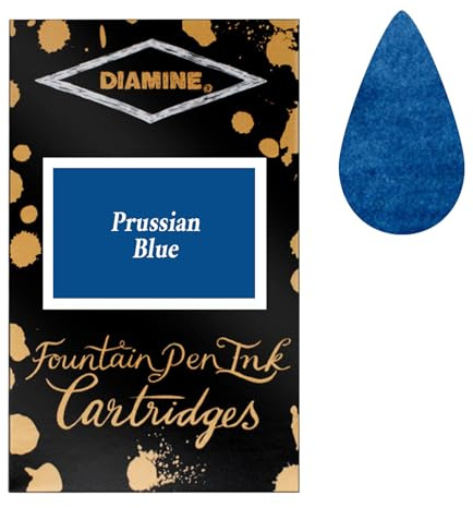 Diamine Prussian Blue Fountain Pen Ink cartridges 18 Pack