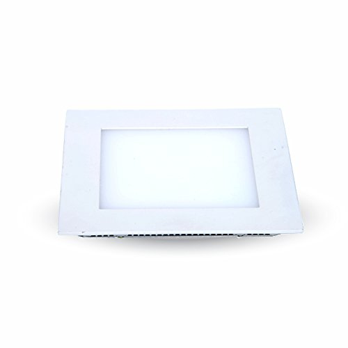 V-TAC 4824 15 W LED Panel Einbauleuchte viereckig 6000 Kelvin kaltweisses Licht weiss lackierter Rand VT-1500 SQ