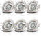 B.K.Licht - 6er Set LED Einbaustrahler 230V dimmbar, schwenkbar, Lochdurchmesser 68mm, LED Spot, Deckenspots, Spots, Einbauleuchten, Einbauspots, Deckenstrahler, 86x70 mm, Matt-Nickel