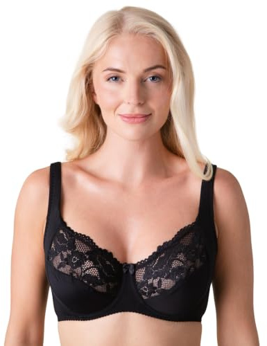 Camille Underwired Lace Full Cup Bra | Comfortable Women's Everyday Bra with Elegant Floral Lace Finish, Comfort & Support, Full Coverage