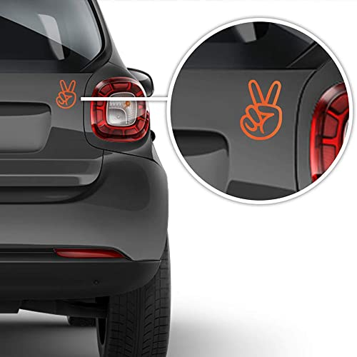 Auto-Dress Peace Heck-Auto-Aufkleber 10x7cm (111M Black Matt)