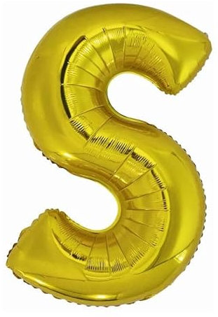 Amscan 9909594 9909594-Gold Buchstabe S SuperShape Folienballon-44, gold