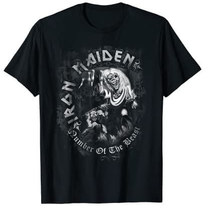 Iron Maiden - Number of the Beast Greyscale T-Shirt