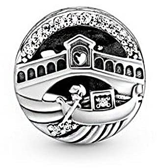 YYFHHK Charm 925 Sterling Silber Venedig Rialto Brücke Openwork Charms Beads Passen 3Mm Armbänder Frauen DIY Schmuck