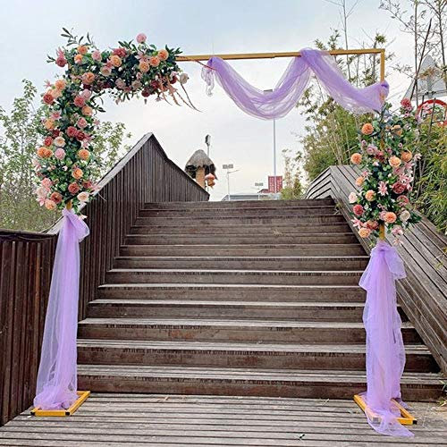 Arche de mariage en métal doré 3 x 3 m - Arche carrée - Décoration pour mariage, événement, fête, facile à monter et à démonter