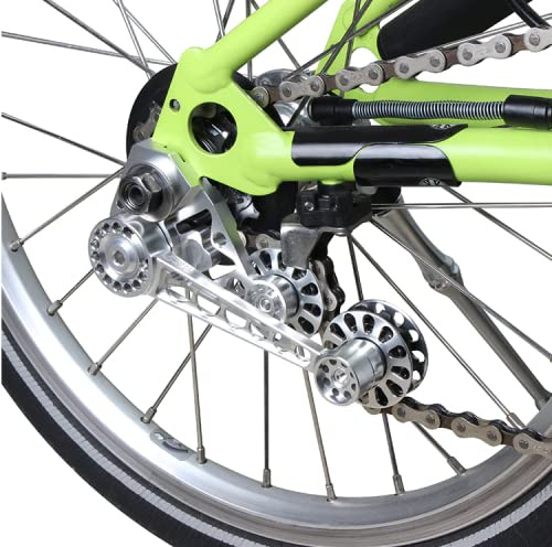 Kettenspanner für Brompton Schaltwerk Hintere Riemenscheibe 1-6 Gang Nabe Silber
