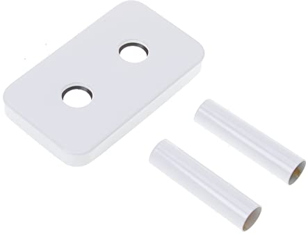 Aqbau® Abdeck Doppelrosetten für HEIZKÖRPER mit Schutzrohr | Rohrmanschette, Heizung, Heizkörper (Weiss)