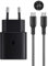 Cargador Rápido USB C de 25 W Fuente de Alimentación Cargador Rápido para Samsung Galaxy S25/S24/S23/S22/S21 Ultra/S20 FE/Z Flip 6/Z Fold 6 5G/Note20/10 con Cable Nailon Tipo C de 2m (Negro)