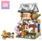 LOZ 1742 Building Blocks Chinese Market Series Architecture Model Rice Shop Creative Educational Toy Construction Toy
