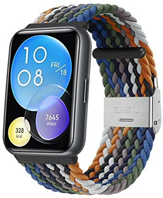Nylon Armband Kompatibel mit Huawei Watch Fit 2 Armband Für Herren Damen Sport Stoff Ersatzband mit Uhrenarmband Für Huawei Watch Fit 2 (5)